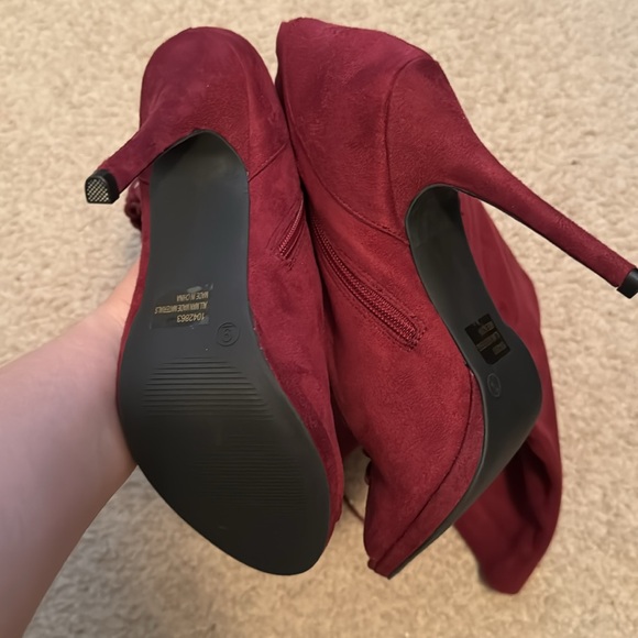 Charlotte Russe Bella Boots Size 9 Color Burgundy - Picture 9 of 11